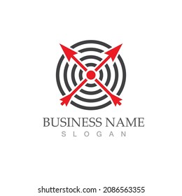 Target icon logo vector ilustration template 