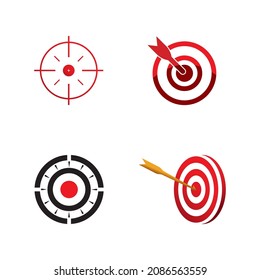 Plantilla de ilustración vectorial del logotipo del icono de destino 