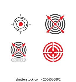 Target icon logo vector ilustration template 