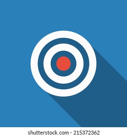 target icon with long shadow