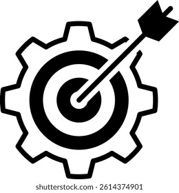 Target Icon Mixed Vector Illustration