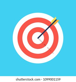 Target icon. Modern flat style vector illustration.