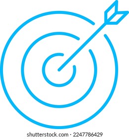icono de destino. Icono moderno en estilo plano. Ilustración vectorial con tema de negocios. Icono de esquema detallado