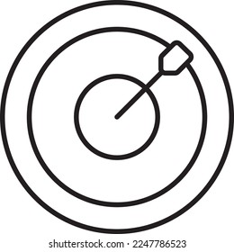 target icon. Modern icon in flat style. Vector illustration with business theme. Detailed outline icon