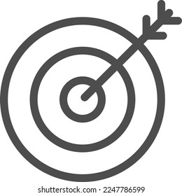 icono de destino. Icono moderno en estilo plano. Ilustración vectorial con tema de negocios. Icono de esquema detallado