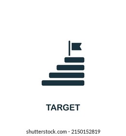 Target icon. Monochrome simple Brain Process icon for templates, web design and infographics