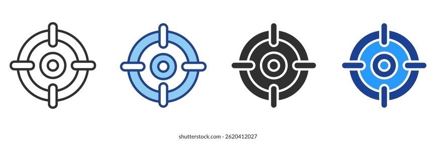 Zielsymbol - Sammlung von Vektorgrafiken mit mehreren Stilen