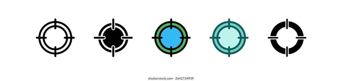 Ilustração de Vários Vetores do Ícone de Destino