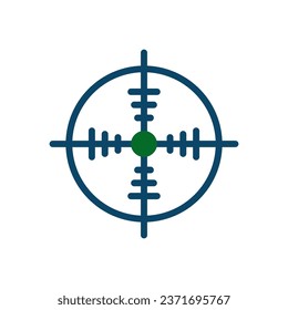 Icono de objetivo, icono verde marina, color verde marina, elemento militar vectorial y símbolo perfecto.