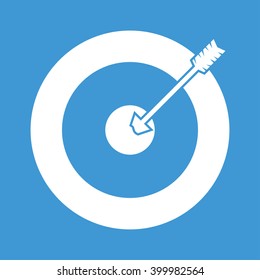 Target icon on blue background.