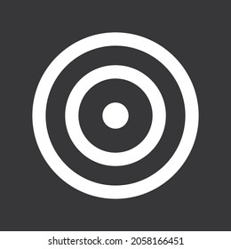 Icono de destino sobre fondo gris