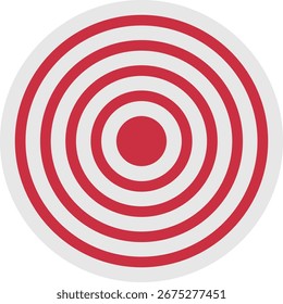 Target icon on grey background . Red  target dart icon . Goal icon . Vector illustration 