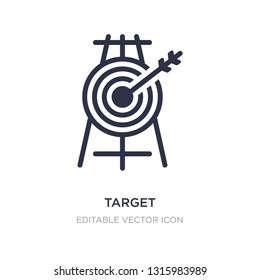 target icon on white background. Simple element illustration from Business concept. target icon symbol design.