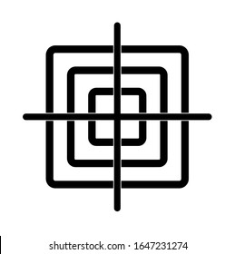 Zielsymbol auf weißem Hintergrund