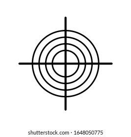 Zielsymbol auf weißem Hintergrund