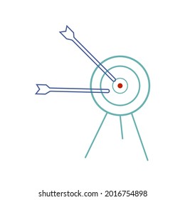 target icon on a white background, vector illustration