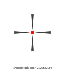 Icono de destino sobre fondo blanco. EPS 10. Vector