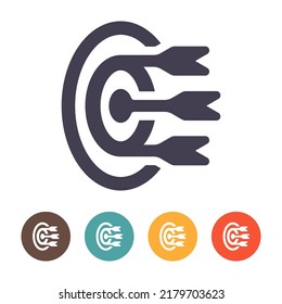 Icono de destino sobre fondo blanco