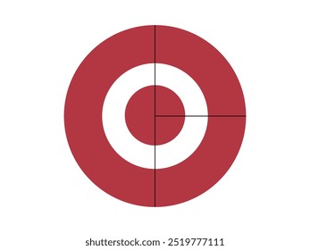 Zielsymbol auf weißem Hintergrund