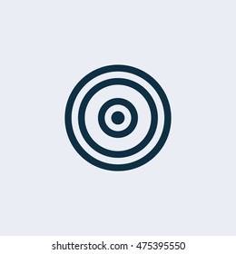 Target icon on white background. Vector illustration.