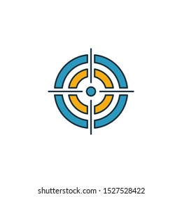 Target icon. Outline filled creative elemet from business icons collection. Premium target icon for ui, ux, apps, software and infographics.