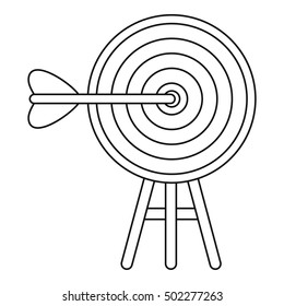 Target icon. Outline illustration of target vector icon for web