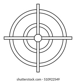 Target icon. Outline illustration of target vector icon for web