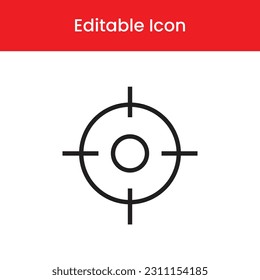 Icono de destino, icono de esquema de destino, icono de vector de destino