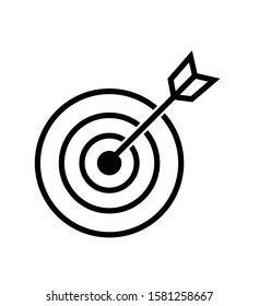 Target icon outline vector illustration symbol stroke EPS 10