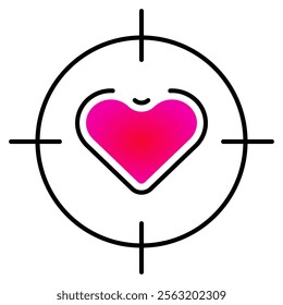 target icon outlines gradient colour style. Suitable for website design, logo, app, UI and etc. Based on the size of the icon in general, so it can be reduced.