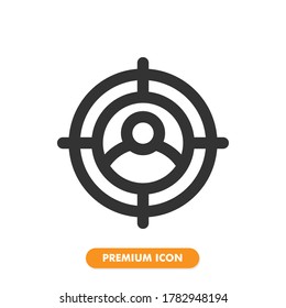 target icon pack isolated on white background. for your web site design, logo, app, UI. Vector graphics illustration and editable stroke. EPS 10.