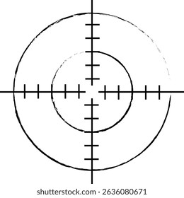 Icono de destino. Icono de destino de precisión. Bullseye, Focus, Crosshair, Reticle, Viewfinder.Sharpshooting Icon. aislado en fondo blanco.Vector
