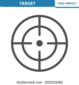 Target Icon. Professional, pixel perfect icons optimized for both large and small resolutions. EPS 8 format. 12x size for preview.