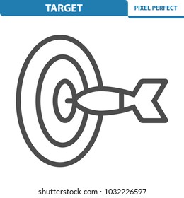 Target Icon. Professional, pixel perfect icons optimized for both large and small resolutions. EPS 8 format. 12x size for preview.