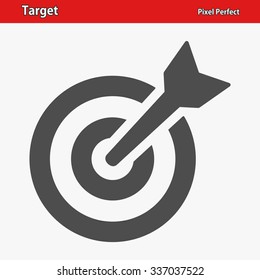 Target Icon. Professional, pixel perfect icon optimized for both large and small resolutions. EPS 8 format.