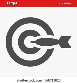 Target Icon. Professional, pixel perfect icons optimized for both large and small resolutions. EPS 8 format.