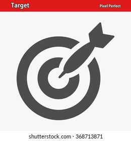 Target Icon. Professional, pixel perfect icons optimized for both large and small resolutions. EPS 8 format.