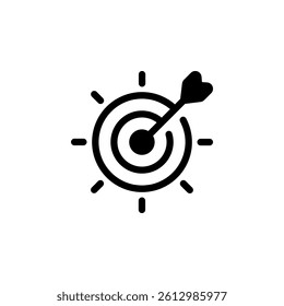 Target icon. Representing achieving a goal, focus, and success. Perfect for use in business, marketing