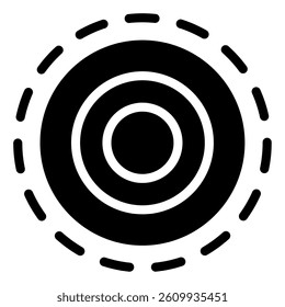 A target icon representing focus and goals, ideal for marketing and technology applications.