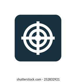 target icon Rounded squares button, on white background 