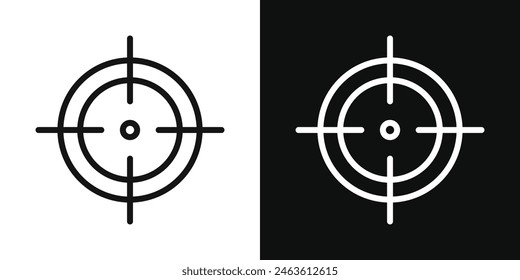 Target icon set. Ambition, goal, and business mission symbols. Opportunity pictograms and sales focus icons.