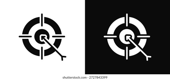 Zielsymbolsatz Schwarz-Weiß