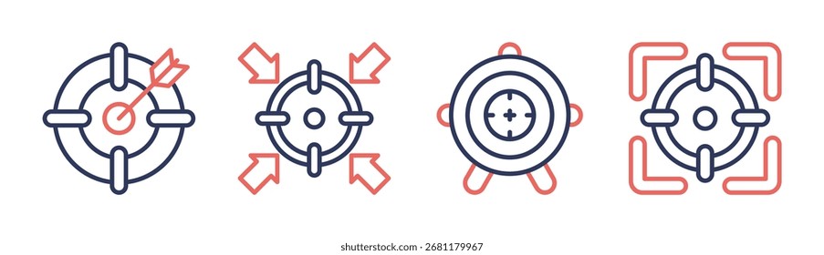 El conjunto de iconos de destino contiene varias colecciones de concepto