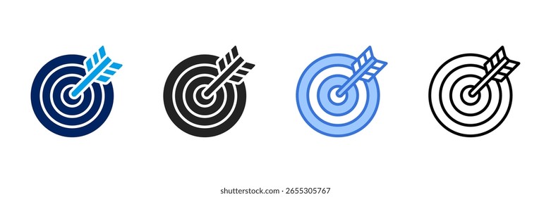 Conjunto de iconos de destino Colección de estilo diferente