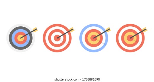 Estilo plano del icono de destino