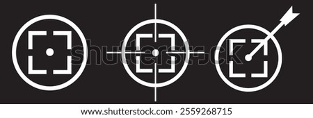 Target icon set, goal icon, Focus target icon vector illustration