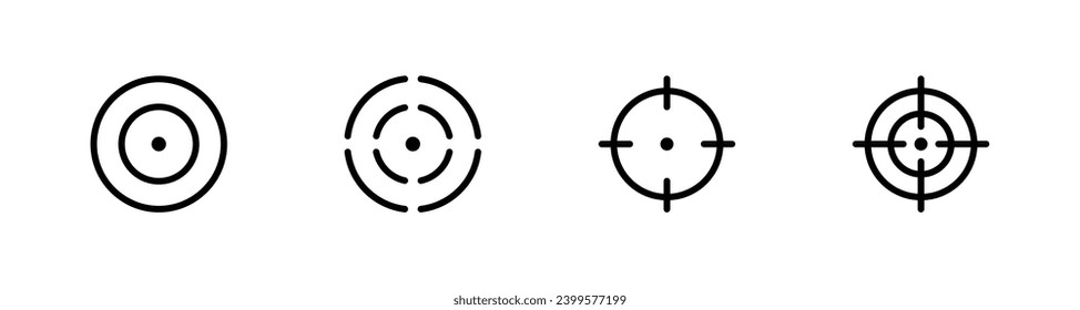 Target icon set, goal icon, Fokus target icon vector illustration