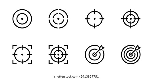 Target icon set, goal icon, Fokus target icon vector illustration