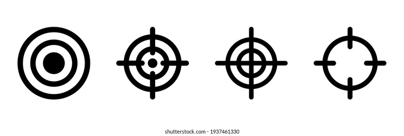 Target icon set. goal icon vector. target marketing icon vector