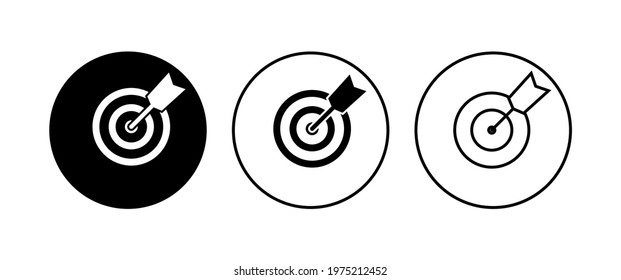 Target icon set. goal icon vector. target marketing icon vector